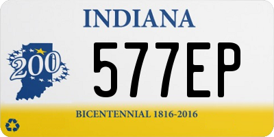 IN license plate 577EP