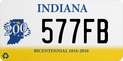 IN license plate 577FB