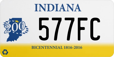 IN license plate 577FC