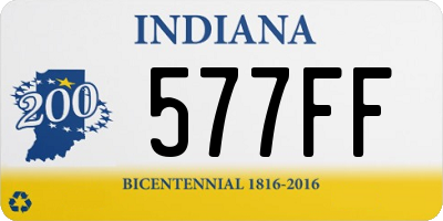 IN license plate 577FF