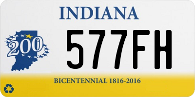 IN license plate 577FH