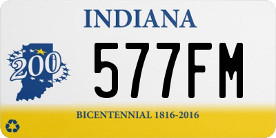 IN license plate 577FM