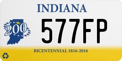 IN license plate 577FP