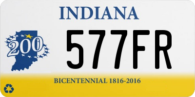 IN license plate 577FR