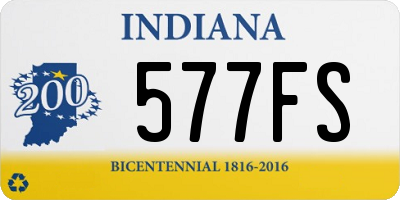 IN license plate 577FS