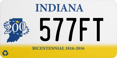 IN license plate 577FT
