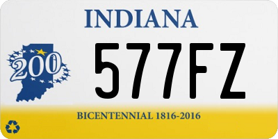 IN license plate 577FZ