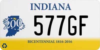 IN license plate 577GF