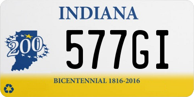 IN license plate 577GI