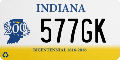 IN license plate 577GK