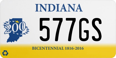 IN license plate 577GS