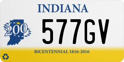 IN license plate 577GV