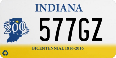 IN license plate 577GZ