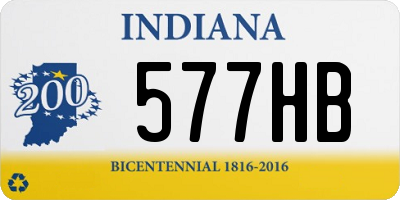 IN license plate 577HB