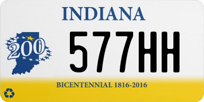 IN license plate 577HH