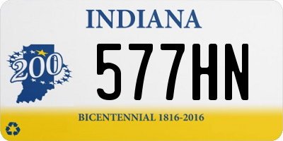 IN license plate 577HN