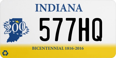 IN license plate 577HQ