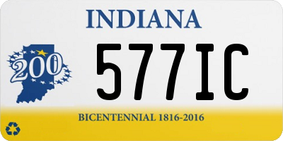 IN license plate 577IC