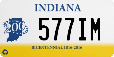 IN license plate 577IM