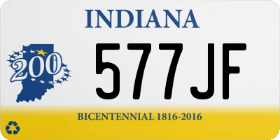 IN license plate 577JF