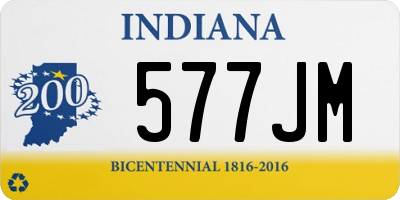 IN license plate 577JM