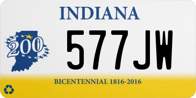 IN license plate 577JW