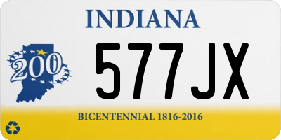 IN license plate 577JX