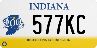 IN license plate 577KC