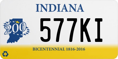 IN license plate 577KI