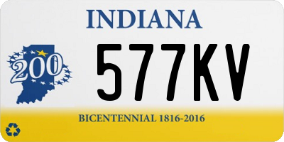 IN license plate 577KV