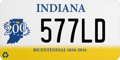 IN license plate 577LD