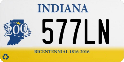 IN license plate 577LN