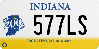 IN license plate 577LS