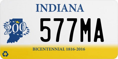 IN license plate 577MA