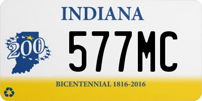 IN license plate 577MC