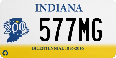 IN license plate 577MG