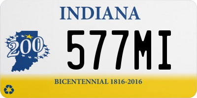 IN license plate 577MI