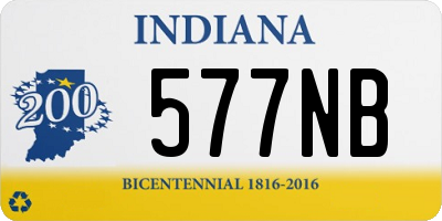 IN license plate 577NB