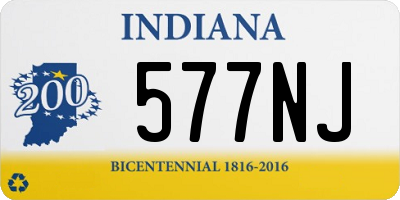 IN license plate 577NJ