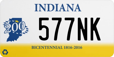 IN license plate 577NK