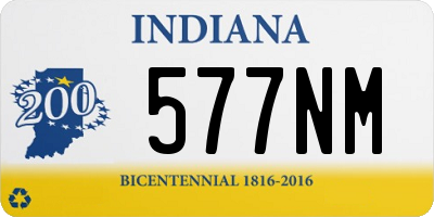 IN license plate 577NM