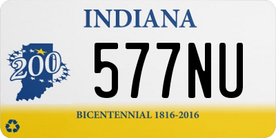 IN license plate 577NU