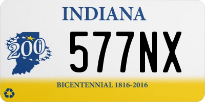 IN license plate 577NX