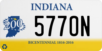IN license plate 577ON
