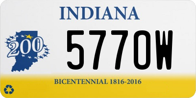 IN license plate 577OW