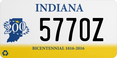 IN license plate 577OZ