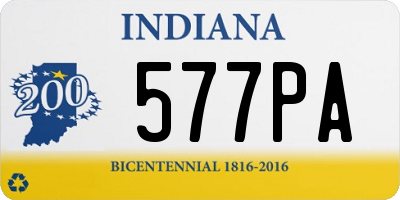 IN license plate 577PA