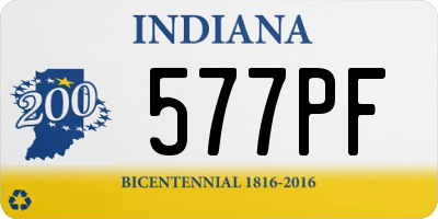 IN license plate 577PF