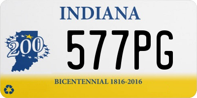 IN license plate 577PG