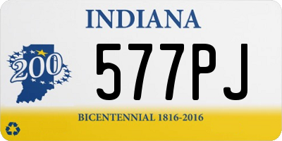 IN license plate 577PJ